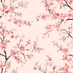 Breathtaking cherry blossom festival japan pattern design light pink background aesthetic elegant concept