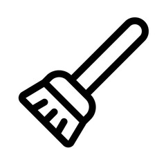 besom icon with line style, perfect for user interface projects