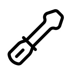 flat head screwdriver icon with line style, perfect for user interface projects