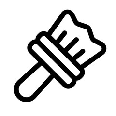 wall brush icon with line style, perfect for user interface projects