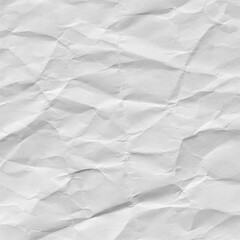 Crumpled White Paper Texture Background