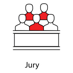 Jury vector Icon design Representing Legal Decision-Making Process