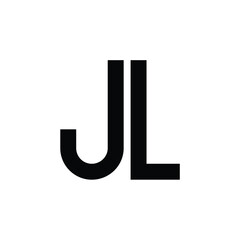 JL monogram logo design letter text name symbol monochrome logotype alphabet character simple logo