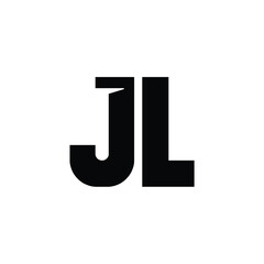JL monogram logo design letter text name symbol monochrome logotype alphabet character simple logo
