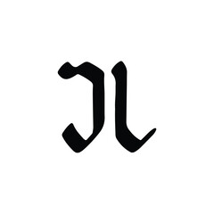 JL monogram logo design letter text name symbol monochrome logotype alphabet character simple logo