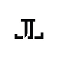 JL monogram logo design letter text name symbol monochrome logotype alphabet character simple logo
