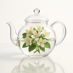 teapot with flowers