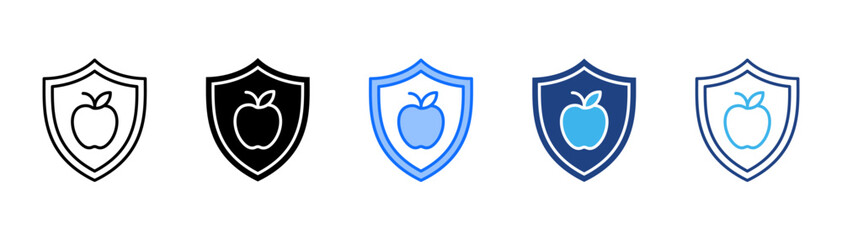 Fototapeta premium Food Safety Icon Set With Multiple Style Collection 
