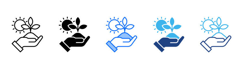 Agriculture Icon Set With Multiple Style Collection 