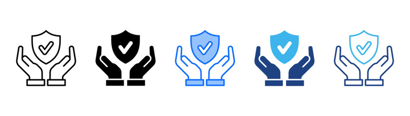 Insurance Icon Set With Multiple Style Collection 