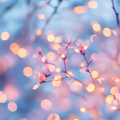 Creating dreamy bokeh lights outdoor photography serene environment close-up pastel shades