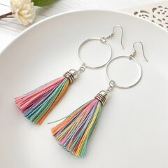 earrings isolated on white background