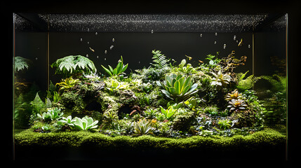 Enclosed Harmony: Exploring a Miniature Self-Sustaining Ecosystem Within a Glass Terrarium