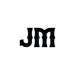 JM monogram logo design letter text name symbol monochrome logotype alphabet character simple logo