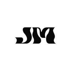 JM monogram logo design letter text name symbol monochrome logotype alphabet character simple logo