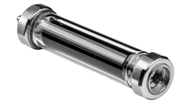 Metal tools isolated on white include a stainless steel bolt, wrench, and can opener