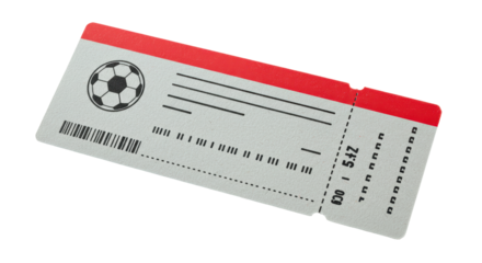 Isolated Soccer Game Ticket