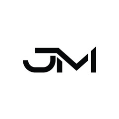 JM monogram logo design letter text name symbol monochrome logotype alphabet character simple logo