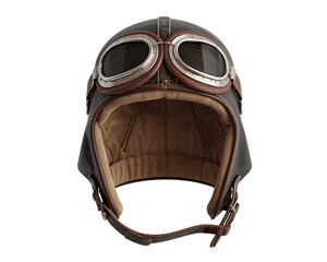 Vintage aviator helmet with goggles for aviation enthusiasts