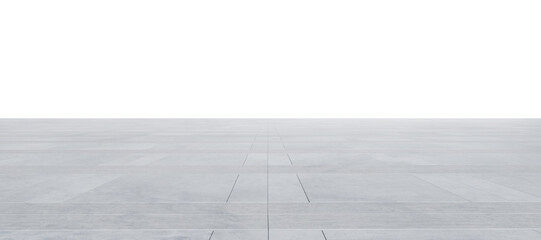 3d rendering empty concrete floor on white background creating minimalist space