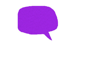 Fototapeta premium Purple paper cut speech bubble, chat symbol with speech bubbles, cartoon style speech bubbles PNG transparent
