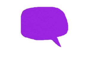 Purple paper cut speech bubble, chat symbol with speech bubbles, cartoon style speech bubbles PNG transparent