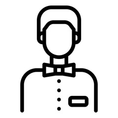 Icon of Waiter in Uniform