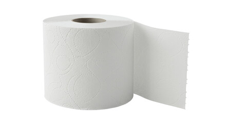 Isolated Roll of Toilet Paper