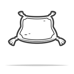 Flying magic carpet outline icon transparent vector isolated