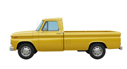 Isolated Classic Yellow Truck