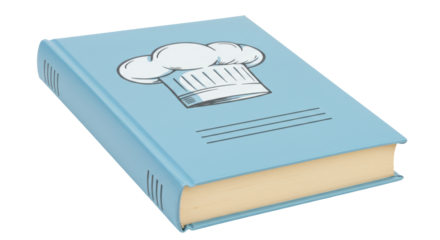 Isolated Cookbook with Chef Hat