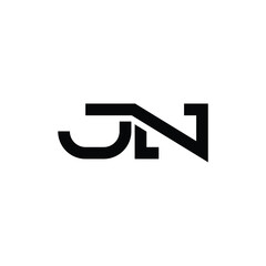 JN monogram logo design letter text name symbol monochrome logotype alphabet character simple logo