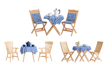 Miniature picnic table and chairs cute collection