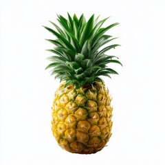 Fototapeta premium Fresh pineapple isolated on white background, close up view