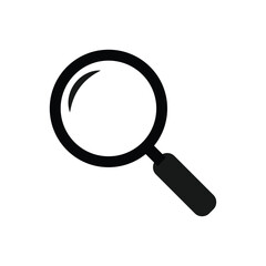 Magnifying glass icon, vector magnifier or loupe sign. stock illustration