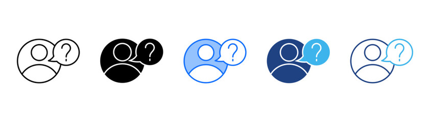 Question Icon Set With Multiple Style Collection 