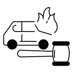 Personal Injury and Tort Law vector Icon Design