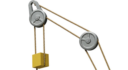 Isolated Pulley System with Weight