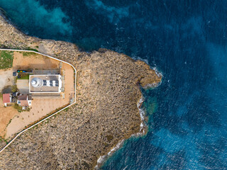 Faro de Artrutx en la isla de Menorca, Baleares
