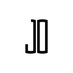 JO monogram logo design letter text name symbol monochrome logotype alphabet character simple logo