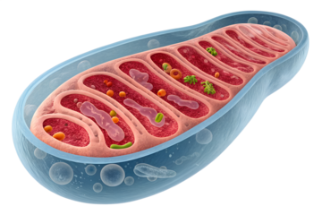 A virtual image from a science journal humans mitochondria isolated on transparent background.png