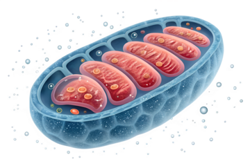 A virtual image from a science journal humans mitochondria isolated on transparent background.png