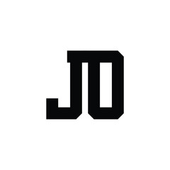 JO monogram logo design letter text name symbol monochrome logotype alphabet character simple logo
