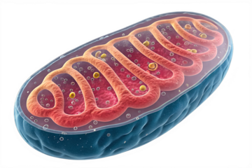 A virtual image from a science journal humans mitochondria isolated on transparent background.png