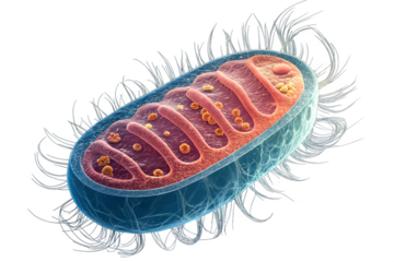 A virtual image from a science journal humans mitochondria isolated on transparent background.png