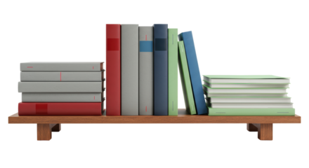 Isolated Books on Shelf