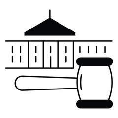 Government Constitution and Law System vector Icon design