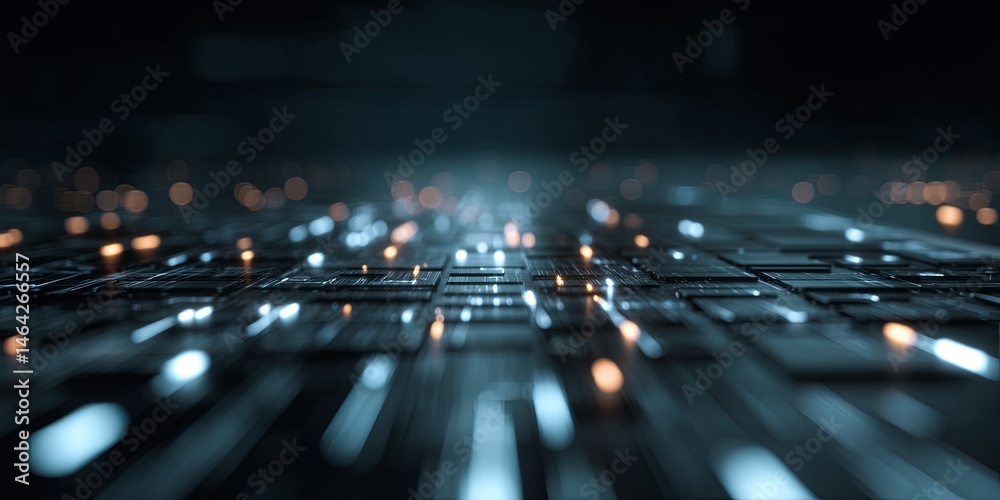 Aufkleber Abstract Visualization of Data Flow from a Laptop Screen Representing Digital Information and Technology in a Modern Workspace Environment