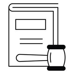 Amendment vector Icon design Symbolizing Legal Rights Protection