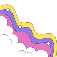 Groovy Retro Corner Frame
